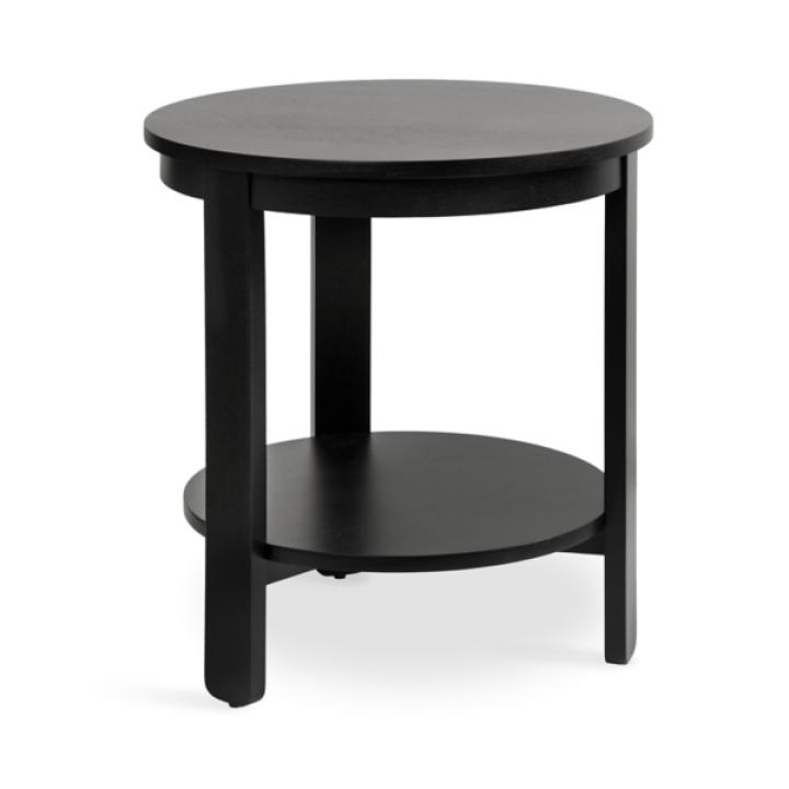Black Wood Round Ford Accent Table