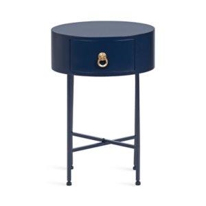 Navy Oval Decklyn Accent Table