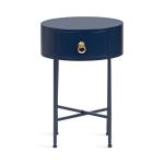 Navy Oval Decklyn Accent Table