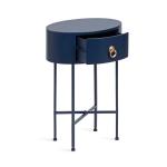 Navy Oval Decklyn Accent Table
