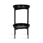 Black 2-Tier Foldable Cienna Accent Table
