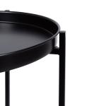 Black 2-Tier Foldable Cienna Accent Table