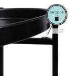 Black 2-Tier Foldable Cienna Accent Table