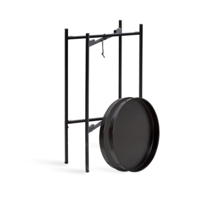 Black 2-Tier Foldable Cienna Accent Table