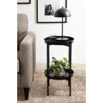 Black 2-Tier Foldable Cienna Accent Table