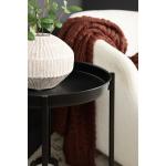 Black 2-Tier Foldable Cienna Accent Table