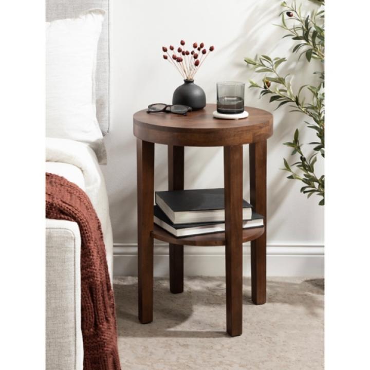 Walnut Round Talen Accent Table