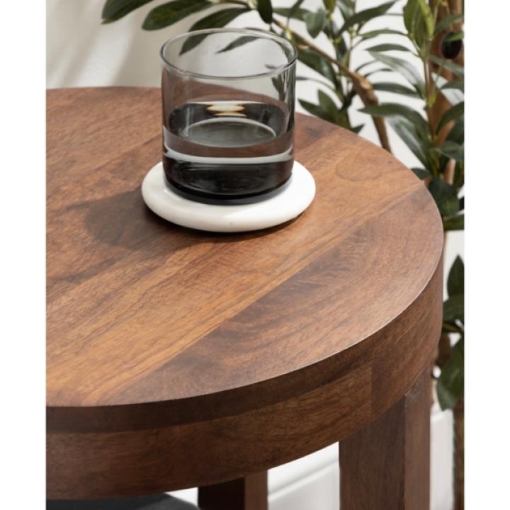 Walnut Round Talen Accent Table