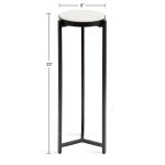 Black Angular Marble Accent Table