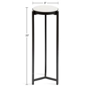Black Angular Marble Accent Table
