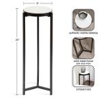 Black Angular Marble Accent Table