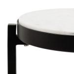 Black Angular Marble Accent Table