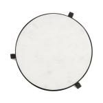 Black Angular Marble Accent Table