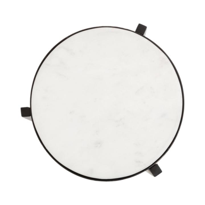 Black Angular Marble Accent Table