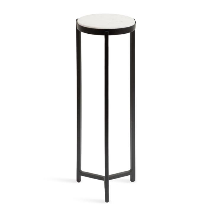 Black Angular Marble Accent Table