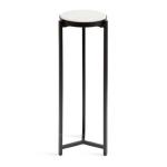 Black Angular Marble Accent Table