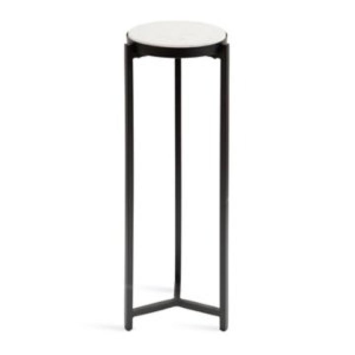 Black Angular Marble Accent Table