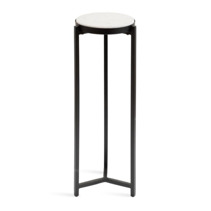 Black Angular Marble Accent Table