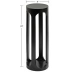 Black Round Wood Devon Accent Table