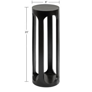 Black Round Wood Devon Accent Table