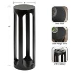 Black Round Wood Devon Accent Table