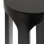 Black Round Wood Devon Accent Table