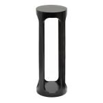 Black Round Wood Devon Accent Table