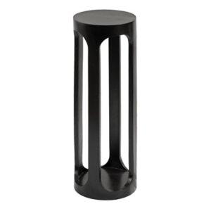 Black Round Wood Devon Accent Table