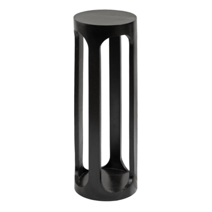 Black Round Wood Devon Accent Table