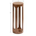 Walnut Round Wood Devon Accent Table