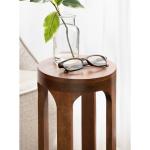 Walnut Round Wood Devon Accent Table