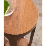 Walnut Round Wood Devon Accent Table