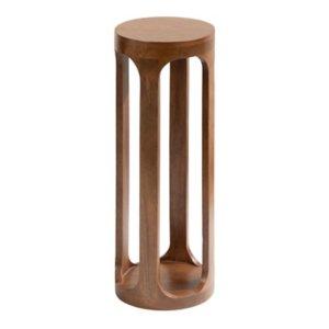 Walnut Round Wood Devon Accent Table