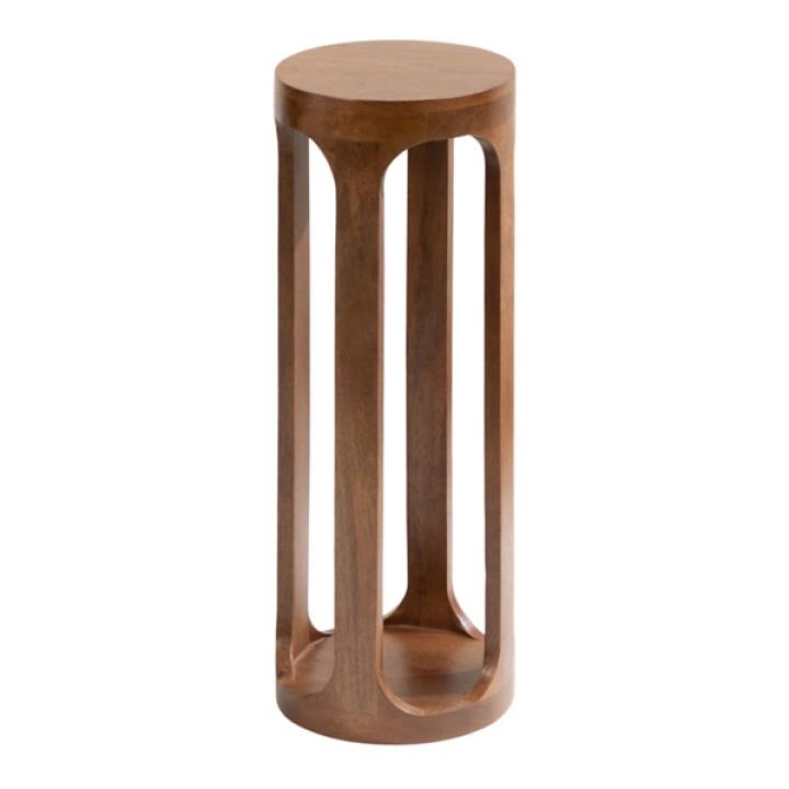 Walnut Round Wood Devon Accent Table