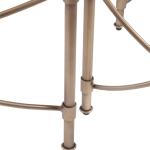 Round Bronze Metal and Glass Accent Table