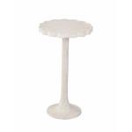 Whitewashed Wood Scalloped Kylee Accent Table