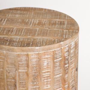 Sawmark Round Drum Accent Table