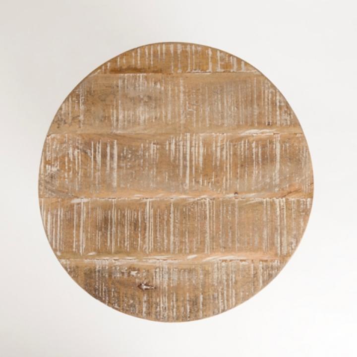 Sawmark Round Drum Accent Table