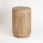 Sawmark Round Drum Accent Table