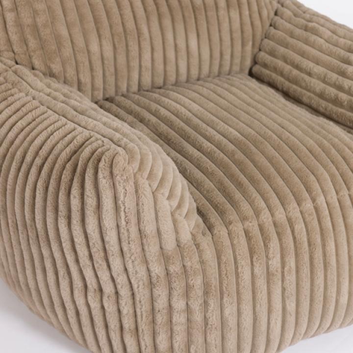 Taupe Comfy Foam Lounge Chair