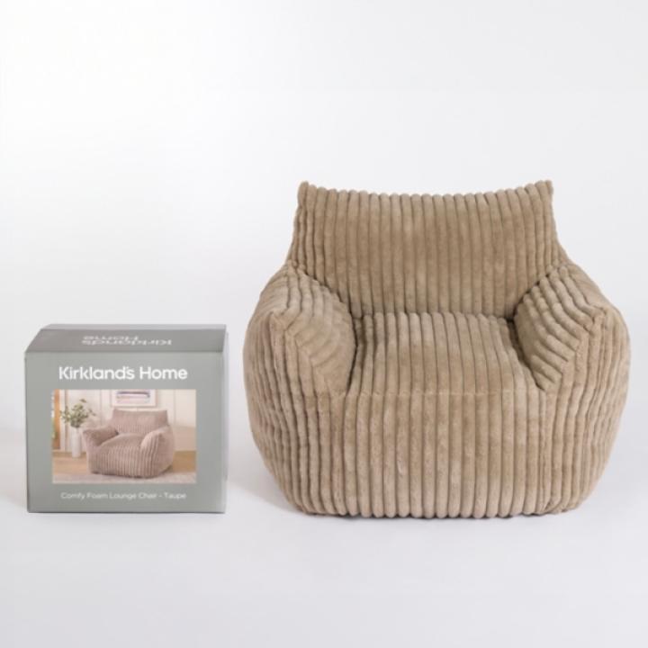 Taupe Comfy Foam Lounge Chair