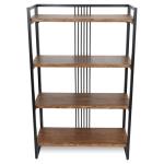 4-Tier Black Metal Frame Shelf