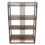 4-Tier Black Metal Frame Shelf