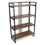 4-Tier Black Metal Frame Shelf