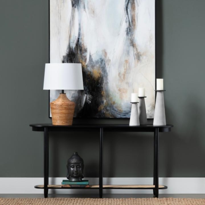 Black Beaded Murphy Accent Table
