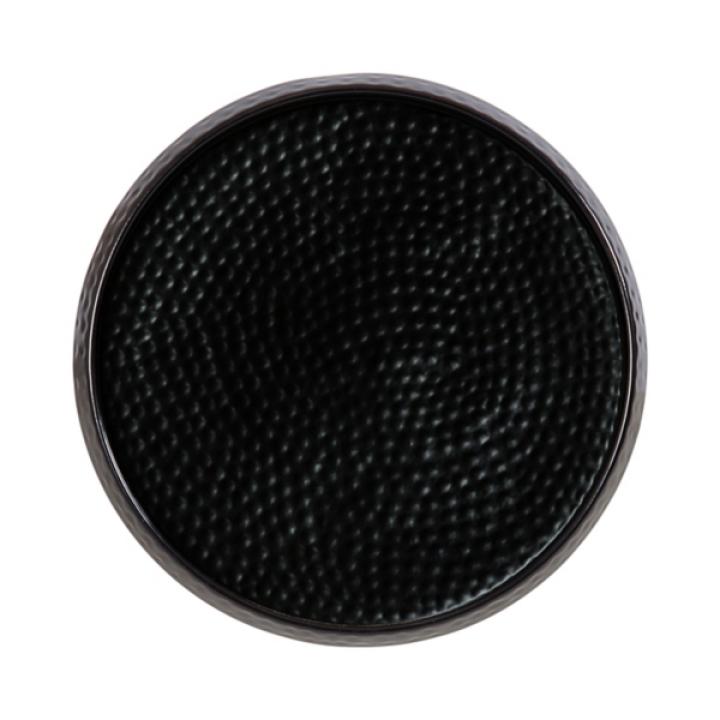 Round Black Metal Layla Accent Table