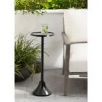 Round Black Metal Layla Accent Table