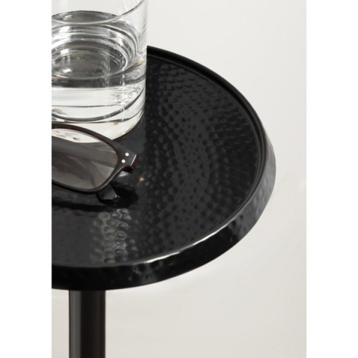 Round Black Metal Layla Accent Table