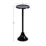 Round Black Metal Layla Accent Table