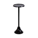 Round Black Metal Layla Accent Table